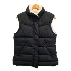 Nike Reversible 550 Duck Down Puffer Vest Black White Women’s M (8-10) Full Zip